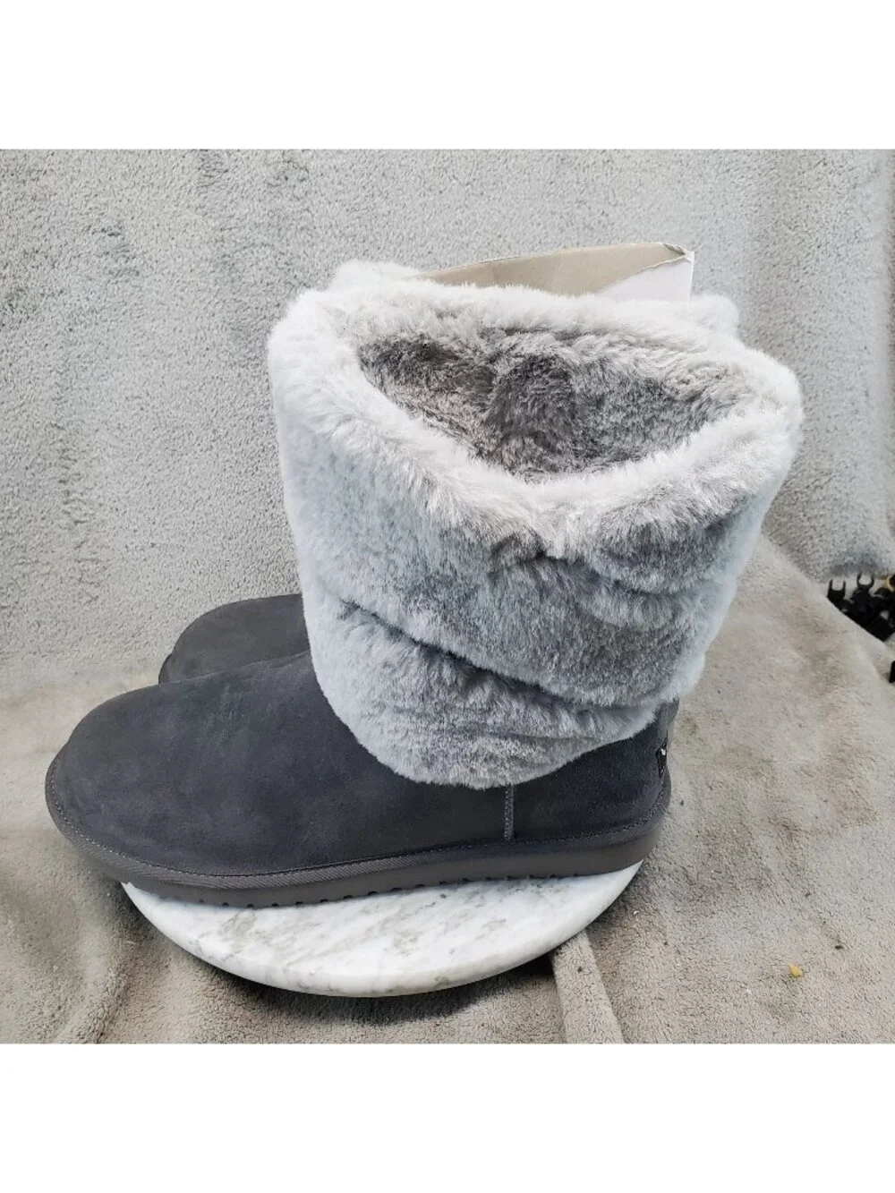 Koolaburra by UGG Shoes Womens Size 11 Dezi Gray Suede Short Boots